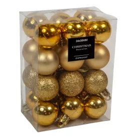 Műanyag gömb arany 3cm 24db-os