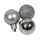 Műanyag gömb ezüst 3cm 24db-os