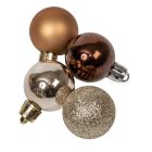 Műanyag gömb 3cm amber mix 24db-os