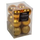Műanyag gömb arany 6cm 12db-os