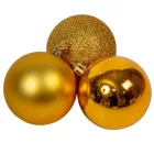 Műanyag gömb arany 6cm 12db-os