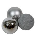 Műanyag gömb ezüst 6cm 12db-os