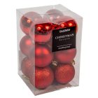 Műanyag gömb piros 6cm 12db-os