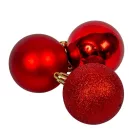 Műanyag gömb piros 6cm 12db-os