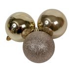 Műanyag gömb krém 6cm 12db-os