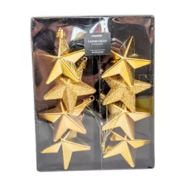 Csillang műanyag arany 6,5cm 8db-os csomag