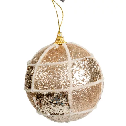 Glitteres gömb pezsgő 8cm