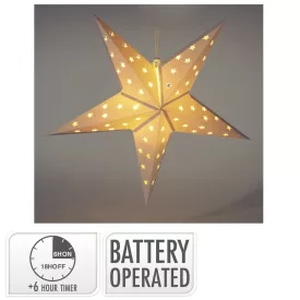 Papír csillag elemes (elem nélkül) 60cm