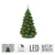 Fenyő gyertya LED-es időzítős elemes (elem nélkül) zöld 17cm