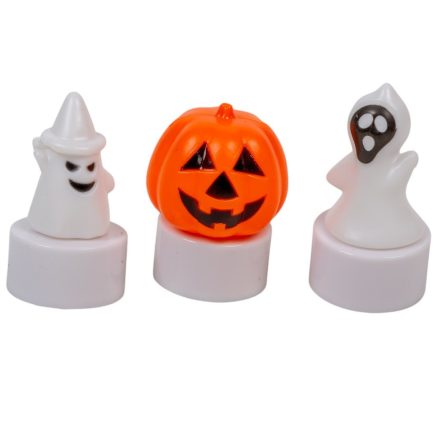 Halloween figurás LED-es teamécses 6cm