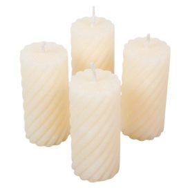 Bársony glitter csavart henger gyertya 55x100mm ivory 4db/csom (db ár)   Bársony glitter csavart henger gyertya 55x100mm ivory 4db/csom (db ár)