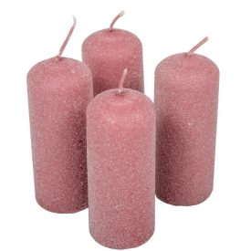 Bársony glitter henger gyertya 40x100mm hús 4db/csom (db ár)   Bársony glitter henger gyertya 40x100mm hús 4db/csom (db ár)
