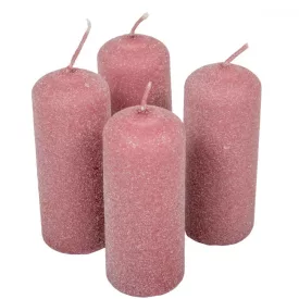   Bársony glitter henger gyertya 40x100mm hús 4db/csom (db ár)