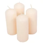 Bársony glitter henger gyertya 40x100mm krém 4db/csom (db ár)