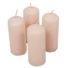 Bársony glitter henger gyertya 40x100mm pezsgő 4db/csom (db ár)