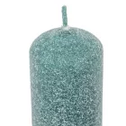 Bársony glitter henger gyertya 40x100mm smaragd zöld 4db/csom (db ár)