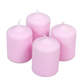   Bársony glitter henger gyertya 50x75mm ciklámen 4db/csom (db ár)