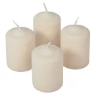 Bársony glitter henger gyertya 50x75mm ivory 4db/csom (db ár)