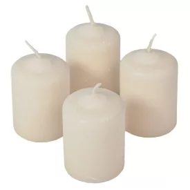   Bársony glitter henger gyertya 50x75mm ivory 4db/csom (db ár)