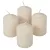 Bársony glitter henger gyertya 50x75mm ivory 4db/csom (db ár)
