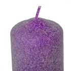 Bársony glitter henger gyertya 50x75mm lila