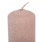 Bársony glitter henger gyertya 50x75mm mogyoró 4db/csom (db ár)