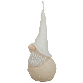 Bársony glitter kicsi hóapó gyertya 55x130mm krém Bársony glitter kicsi hóapó gyertya 55x130mm krém