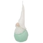 Bársony glitter kicsi hóapó gyertya 55x130mm menta