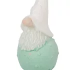 Bársony glitter kicsi hóapó gyertya 55x130mm menta