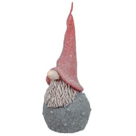 Bársony glitter kicsi hóapó gyertya 55x130mm sötét szürke   Bársony glitter kicsi hóapó gyertya 55x130mm sötét szürke