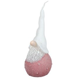 Bársony glitter nagy hóapó gyertya 70x160mm piros Bársony glitter nagy hóapó gyertya 70x160mm piros