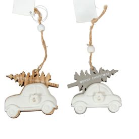 Akasztós kisautós fenyős dísz 6cm Akasztós kisautós fenyős dísz 6cm