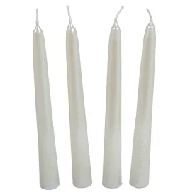 Bársony metál spitz gyertya 195mm fehér 4db/csom (db ár)