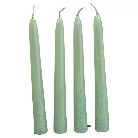 Bársony metál spitz gyertya 195mm menta 4db/csom (db ár)