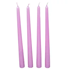 Bársony metál sziluett gyertya 300mm viola