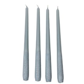 Bársony metál sziluett gyertya 300mm világosszürke Bársony metál sziluett gyertya 300mm világosszürke