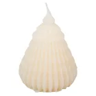 Bársony glitter origami fenyő gyertya 90x120mm ivory