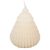 Bársony glitter origami fenyő gyertya 90x120mm ivory
