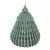 Bársony glitter origami fenyő gyertya 90x120mm zöld