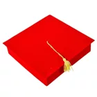 Bársony papírdoboz ballagási sapi bordó M4,5x18cm