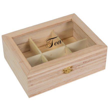 Teás doboz 6 rekeszes M7,5x21x16cm