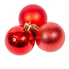 Műanyag gömb piros 5cm 10db-os