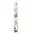 Műanyag gömb gyöngy-világos arany mix 5cm 10db-os