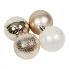 Műanyag gömb gyöngy-világos arany mix 5cm 10db-os