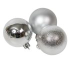 Műanyag gömb ezüst 6cm 9db-os
