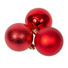 Műanyag gömb piros 6cm 9db-os