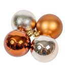 Műanyag gömb amber mix 6cm 9db-os