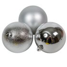 Műanyag gömb ezüst 8cm 5db-os