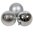 Műanyag gömb ezüst 8cm 5db-os