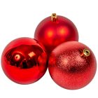 Műanyag gömb piros 8cm 5db-os